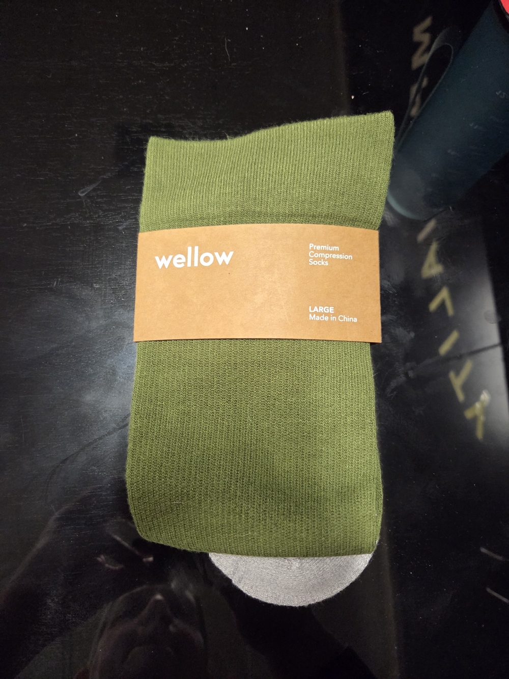 Wellow Olive Green Bamboo Blend Compression Socks Size Large